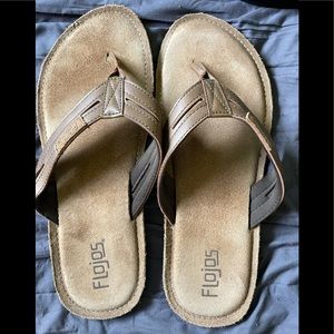 Flojos, size 13, flip flops, only worn in the house. Like new.